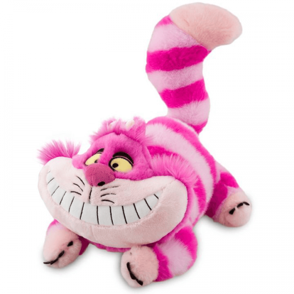 Cheshire Cat from Alice in Wonderland Plush in a playful laying position